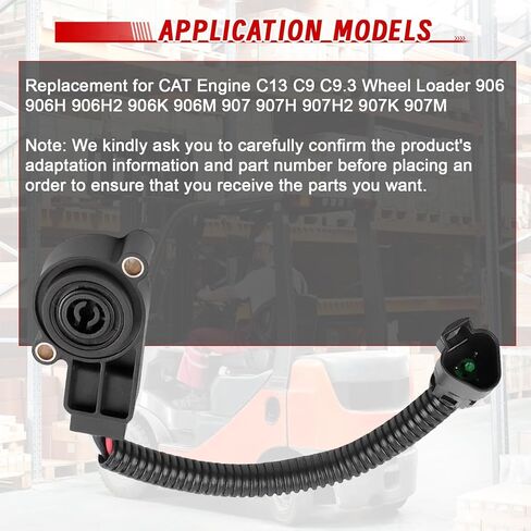 Throttle Pedal Position Sensor, 266-1467 2661467 Replacement for CAT Engine C13 C9 C9.3 Wheel Loader 906 906H 906H2 906K 906M 907 907H 907H2 907K 907M in Kuwait