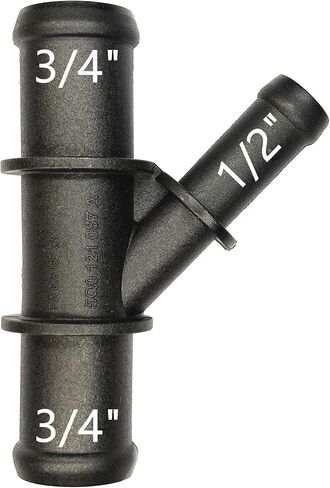 5Q0121087A, 3/4" x 3/4" x 1/2", Y-Shaped Hose Tee,Coolant Connector for Chevrolet,BMW,Mercedes-Benz,Audi,VW,Ford,Porsche,MINI,Jeep,Toyota,GMC,GM,Car Engine Cooling System,Radiator Heater Hose 3-Way in Kuwait