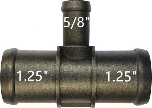 1.25" x 1.25" x 5/8",Radiator Coolant Hose 3-Way Connector,Heater T-Joint Diverter,Water Pipe Splitter Repair Kit for Chevrolet,GMC,Ford,Jeep,Ram,Dodge,Chrysler,Hyundai,Kia,Buick,Cadillac,Lincoln,32mm in Kuwait