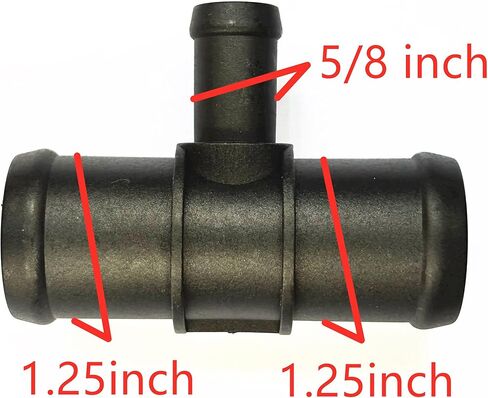 1.25" x 1.25" x 5/8",Radiator Coolant Hose 3-Way Connector,Heater T-Joint Diverter,Water Pipe Splitter Repair Kit for Chevrolet,GMC,Ford,Jeep,Ram,Dodge,Chrysler,Hyundai,Kia,Buick,Cadillac,Lincoln,32mm in Kuwait