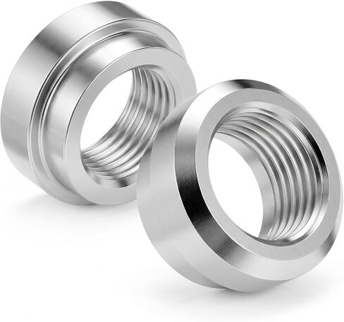 تركيبات لحام من الألومنيوم QWORK 3/8 NPT (عبوة من قطعتين) - سبائك ألومنيوم 6061-T6 مع تصميم متدرج لسهولة التركيب - مثالية لأغطية الصمامات، والمشعات، وأواني الزيت، وخلايا الوقود، والمزيد in Kuwait