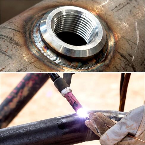 تركيبات لحام من الألومنيوم QWORK 3/8 NPT (عبوة من قطعتين) - سبائك ألومنيوم 6061-T6 مع تصميم متدرج لسهولة التركيب - مثالية لأغطية الصمامات، والمشعات، وأواني الزيت، وخلايا الوقود، والمزيد in Kuwait