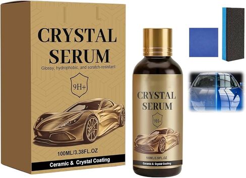 Crystal Serum,Advanced Graphene Ceramic Coating for Cars | 9H Graphene,Quick Effect Car Coating Spray for Shine & Protection, Nano Coat Restore for Paint, Glass & Wheel in Kuwait