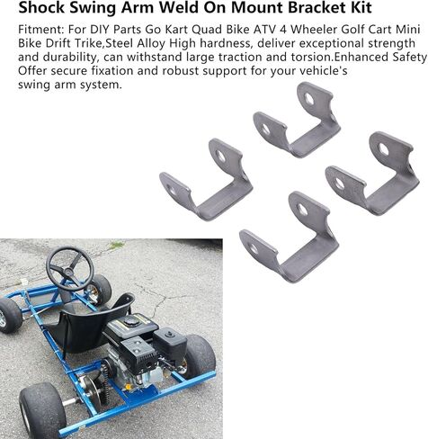 4Pcs Shock Swing Arm Weld On Mounting Bracket Kit Steel Alloy Secure Fixation Weld On Shock Mounts Bracket for ATV Dirt Bike UTV Go Kart in Kuwait