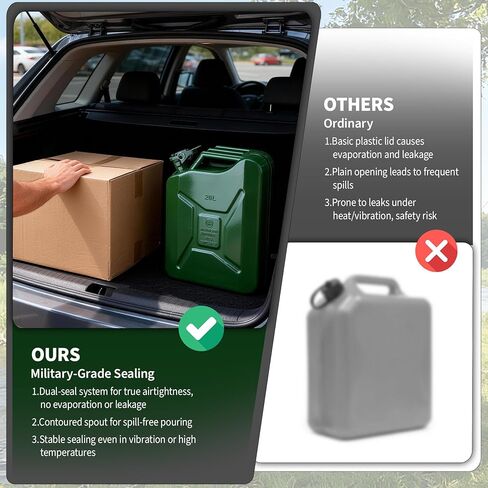 Metal Storage Jar, Versatile Water and Liquid Container for Cars, Trucks, Motorcycles, Durable 5 Gallon Metal Jar for Automotive Equipment, Spout & Handle Include in Kuwait