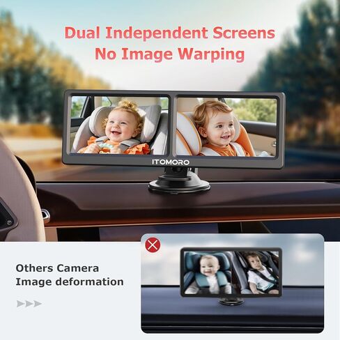 Itomoro Baby Car Camera 7 Inch 1080P Display, 360° Rotating Car Backseat Camera Easily Install Car Camera for Baby with Wide View and Night Vision Function Baby Car Monitor in Saudi Arabia