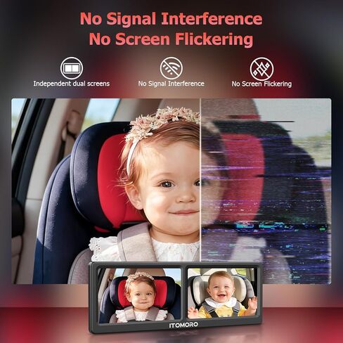 Itomoro Baby Car Camera 7 Inch 1080P Display, 360° Rotating Car Backseat Camera Easily Install Car Camera for Baby with Wide View and Night Vision Function Baby Car Monitor in Saudi Arabia
