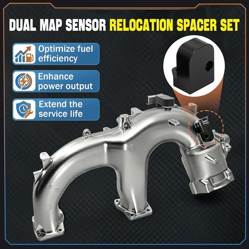 فاصل نقل مستشعر MAP متوافق مع Chevy Silverado GMC Sierra 2500HD 3500HD 2023½-2025 6.6L L5P Duramax ديزل، مستشعر الضغط ودرجة الحرارة المنوع in Kuwait