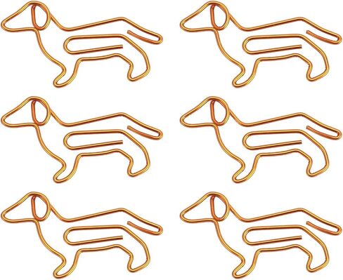 مشابك ورق من نوع Dachshund، مشابك ورقية سلكية حديدية رائعة على شكل كلب لتدوين سجل القصاصات، تصميم نحيف قوي متعدد الوظائف لمجموعة كبيرة للاستخدام في المنزل والمكتب in Kuwait