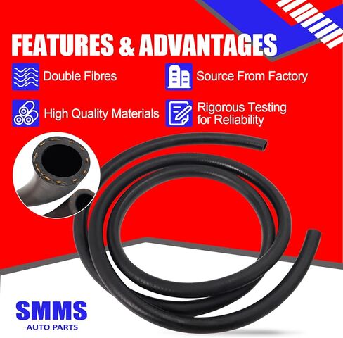 SMMS 3/4 Inch ID Automotive Heater Hose – 10FT EPDM Rubber Radiator Line, 100 PSI Rated, SAE 20R3 Engine Cooling System Tubing in Kuwait