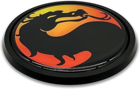 Officially Licensed Mortal Kombat Dragon Logo Black Plastic Emblem for Cars, Trucks and All Auto | Universal Fit at 3.2" | Weatherproof | Made in the USA in Kuwait