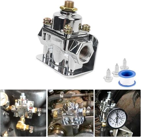 منظم ضغط الوقود 12-804 1-4 رطل لكل بوصة مربعة، منافذ NPT 3/8 بوصة، متوافق مع Holley 12-804، بديل للسيارة والمحرك الصغير in Kuwait