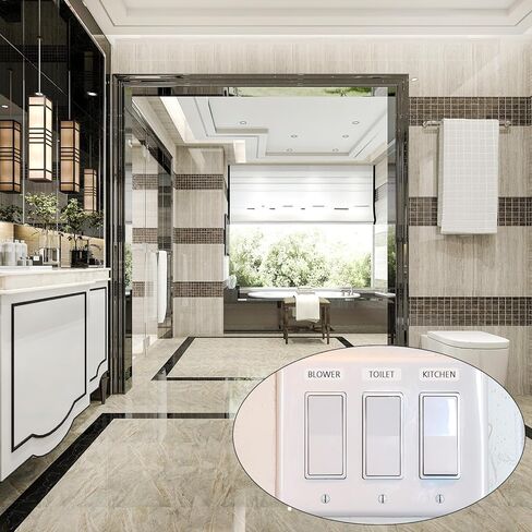 780PCS Light Switch Label Sticker, 12 Sheets Transparent Switches Identification Stickers, 1.8x0.6cm Waterproof Switch Panel Labels, Light Switches Labels for Home, Kitchen, Bathroom, Office, School in Kuwait