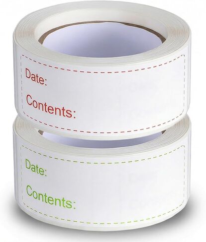 Qianyu 300 Pcs Removable Freezer Labels 1 x 3 Inch Waterproof Food Storage Containers Stickers Refrigerator Paper Date Tape Oil Resistant No-Residue for Kitchen Meal Prep Pantry Organization in Kuwait