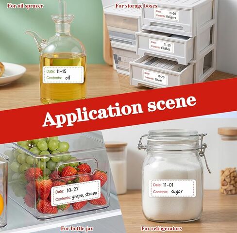 Qianyu 300 Pcs Removable Freezer Labels 1 x 3 Inch Waterproof Food Storage Containers Stickers Refrigerator Paper Date Tape Oil Resistant No-Residue for Kitchen Meal Prep Pantry Organization in Kuwait