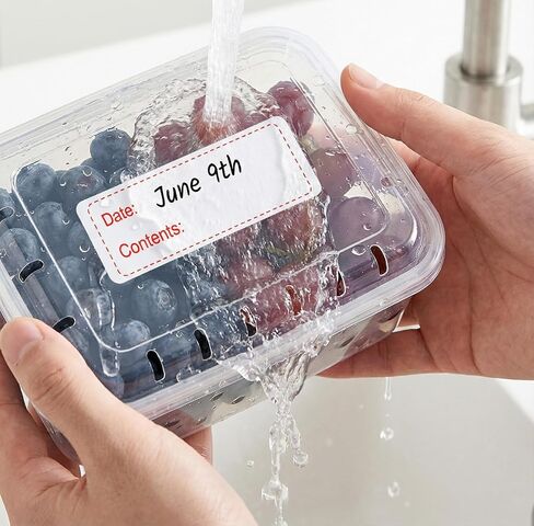 Qianyu 300 Pcs Removable Freezer Labels 1 x 3 Inch Waterproof Food Storage Containers Stickers Refrigerator Paper Date Tape Oil Resistant No-Residue for Kitchen Meal Prep Pantry Organization in Kuwait