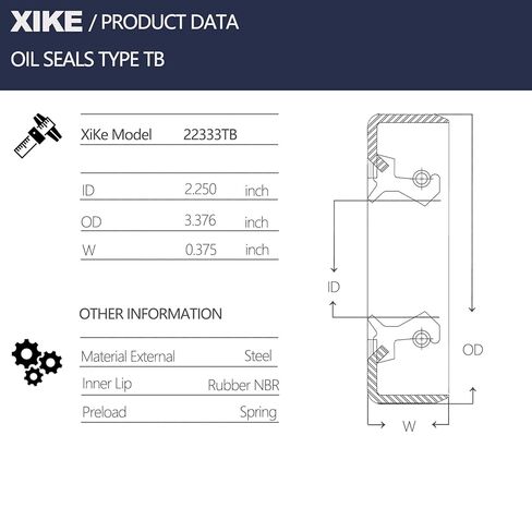 XiKe 4 قطع 22333 تيرابايت (10-10) معرف 2.250 بوصة × OD 3.376 بوصة سدادات شحم عجلة محور المقطورة، تناسب محاور/مغازل 5,200 و6,000 و7,000 رطل D42. in Kuwait