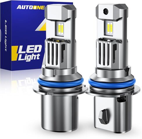 لمبة AUTOONE 9007/HB5 LED Hi Lo 50000LM لمصابيح الهالوجين 9007 للسيارات، مقاس 1:1 توافق 99%، التوصيل والتشغيل، عمر أطول 70,000+H in Kuwait