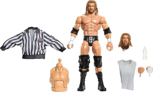 مجموعة Mattel WWE Elite Collection مجسمات وإكسسوارات، مجموعة Triple H للحدث المباشر المتميز، سلسلة SummerSlam مع أجزاء Jesse "The Body" Ventura Build-A-Figer in Kuwait