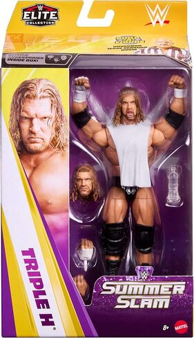 مجموعة Mattel WWE Elite Collection مجسمات وإكسسوارات، مجموعة Triple H للحدث المباشر المتميز، سلسلة SummerSlam مع أجزاء Jesse "The Body" Ventura Build-A-Figer in Kuwait