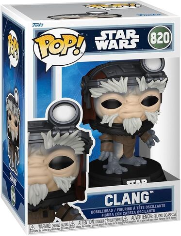 فانكو بوب! حرب النجوم: Mandalorian & Grogu - Clang - شخصية فينيل قابلة للتجميع - فكرة هدية - بضائع رسمية - ألعاب للأطفال والكبار - محبي حرب النجوم - شخصية نموذجية لهواة الجمع والعرض in Kuwait