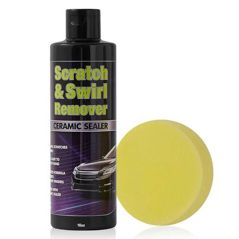 Upgraded Car Scratch Remover Kit, Scratch Remover for Vehicles ＆ Cars, Car Paint Scratch Repair, Polishing ＆ Rubbing Compound Paint Restorer with Applicator Pad, add Gloss ＆ Shine 16OZ, 1 Pack in Kuwait
