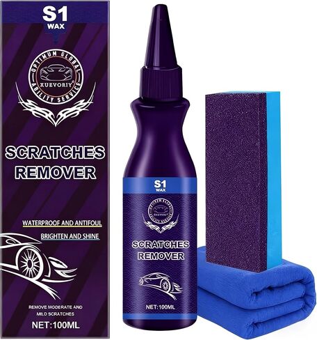 Scratch Remover for Vehicles, 2026 New Upgraded Car Scratch Removal Wax Kit, Universal Car Paint Scratch Repair with Wipe and Sponge for Deep Scratches, Easy to Use Polishing Compound for Car (Purple) in Kuwait