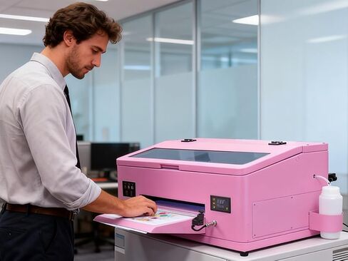 طابعة A3 DTF للقمصان - مزودة بوحدة تغذية الأسطوانات والتنظيف التلقائي، وآلة نقل مباشرة إلى الفيلم للمبتدئين، وتتضمن حبرًا وفيلمًا ومسحوقًا وبرنامجًا بحجم 5 × 250 مل in Kuwait
