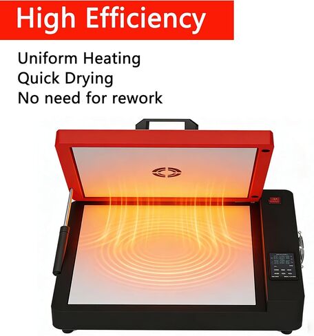 GLMMIR A3+ DTF Oven Dryer, 20.5 x 22.8IN Dual-Side Heating DTF Curing Oven with Precise Temp & Timer Control, 110V 700W Fast Curing for A3+ A4 PET Transfer Film in Kuwait