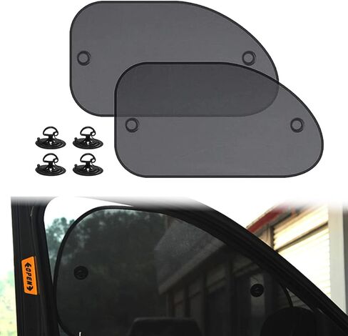 2 Pack Car Sun Shade, Universal UV Protection Sunshade for Side Windows for Side Window Sun Glare and UV Protection for Kids/Adults/Pets, Cars Suction Cup Sunshade, 25" x 14" Fits 98% Cars in Kuwait