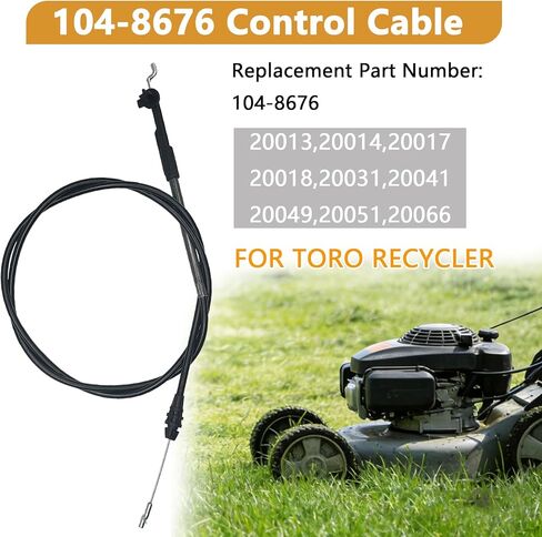 كابل فرامل جزازة العشب لـ 104-8676 Toro Recycler 22 بوصة جزازات العشب | يستبدل 290-919 14759 | يناسب 20013 20014 20017 20018 20031 20041 20049 20051 20066 20067 in Kuwait