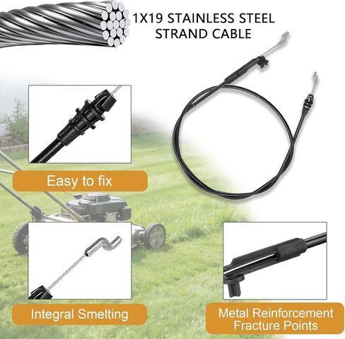 كابل فرامل جزازة العشب لـ 104-8676 Toro Recycler 22 بوصة جزازات العشب | يستبدل 290-919 14759 | يناسب 20013 20014 20017 20018 20031 20041 20049 20051 20066 20067 in Kuwait