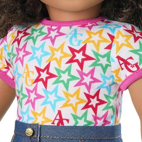 ملابس الدمى من American Girl Truly Me، مقاس 18 بوصة، زي AG Star Squad، مع سترة فارسيتي، 4 قطع، للأعمار من 6 سنوات فما فوق in Kuwait