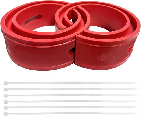 2 PCS Rubber Coil Spring Spacer, Heavy Duty Auto Coil Spring Isolator for 1.45"-1.65" Springs Spacing, Universal Front & Rear Spacer Booster for Enhancing Springs Rate in Kuwait
