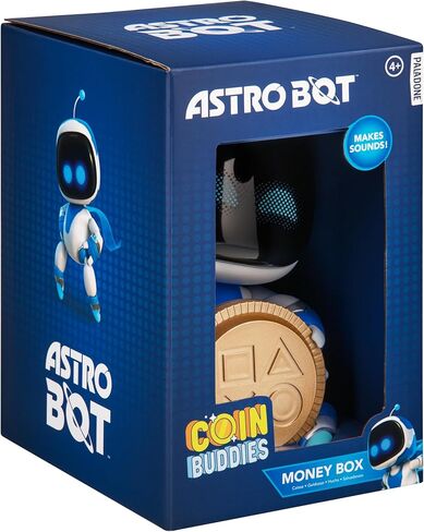 Astro Bot Coin Buddies Money Box – 18cm Interactive Piggy Bank with Sound Effects, Battery-Powered Coin Bank for Kids & Gamers, Fun Savings Toy (Batteries Not Included) | Paladone in Kuwait