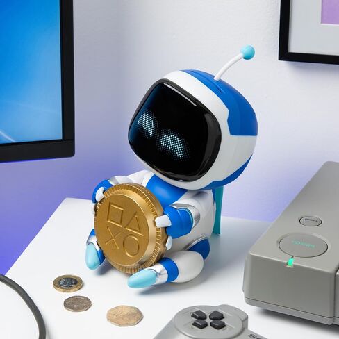 Astro Bot Coin Buddies Money Box – 18cm Interactive Piggy Bank with Sound Effects, Battery-Powered Coin Bank for Kids & Gamers, Fun Savings Toy (Batteries Not Included) | Paladone in Kuwait