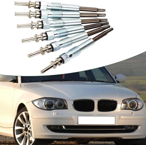 Car Diesel Engine Glow Plug Set Glow Plugs Heater Metal Compatible with BMW 1 Series Hatchback (E81) 2006-2012 0250402002 0 250 402 002 in Kuwait