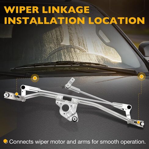 Gledewen 602-230 Front Windshield Wiper Transmission Linkage Assembly w/o Motor Compatible with 07-14 Cadillac Escalade / 07-13 Chevrolet Silverado / 07-14 GMC Sierra 1500/2500 HD/3500 HD in Kuwait
