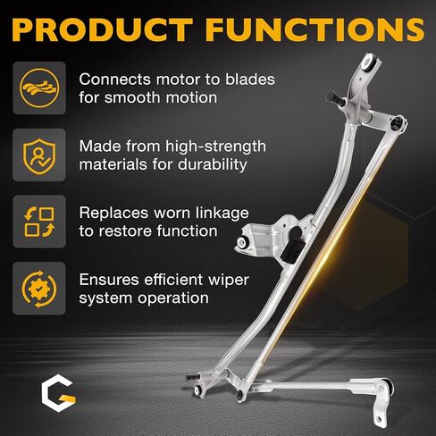 Gledewen 602-230 Front Windshield Wiper Transmission Linkage Assembly w/o Motor Compatible with 07-14 Cadillac Escalade / 07-13 Chevrolet Silverado / 07-14 GMC Sierra 1500/2500 HD/3500 HD in Kuwait