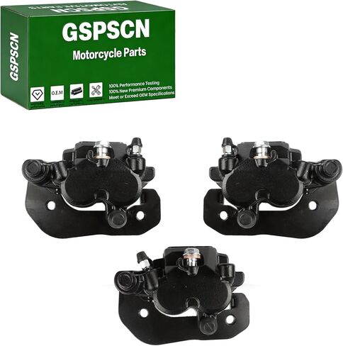 GSPSCN فرجار الفرامل الأمامي الأيسر الأيمن والخلفي الأيمن مع وسادات ودعامة لـ 2012-2020 Can-Am Outlander 450 500 570 650 800 850 1000 Renegade 500 570 650 800 850 1000، OE # 705600862,705600861,705600859 in Kuwait