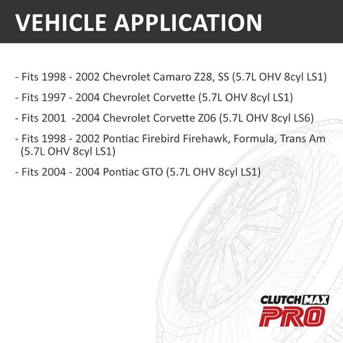 ClutchMaxPRO OEM Premium Clutch Flywheel Compatible with 1998-2002 Chevrolet Camaro Z28 SS 1997-2004 Corvette 1998-2002 Pontiac Firebird Firehawk Formula Trans Am 2004 Pontiac GTO 5.7L (CPFW167578-FW) in Kuwait