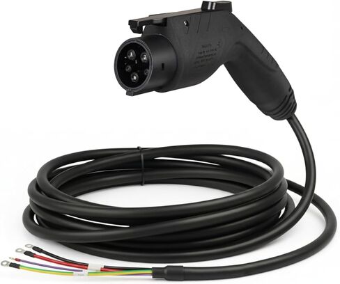 كابل استبدال شاحن EV 40A J1772 المستوى 2 - 240 فولت، 20 قدمًا، مدرج في قائمة UL، تصنيف IP67، سترة مرنة شديدة التحمل، نهاية سلك مفتوح، سهل التركيب لمحطات شحن EV in Kuwait