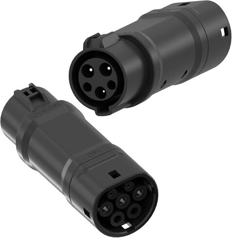 Type 1(J1772) to Type 2 EV Charging Adapter Compatible with IEC62196 Electric Vehicles, Black Connector Set for Toyota, Honda, Audi, BMW, Buick, Ford, Chevrolet in Kuwait