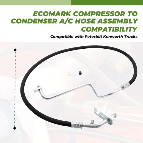 Compressor to Condenser A/C Hose Assembly Fit for Peterbilt Kenworth Trucks Replace 09-1406 683-T9379 T9379 683-2648 F50-6242-1475 in Kuwait