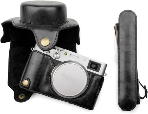 حافظة MUZIRI KINOKOO Fuji X100VI، حافظة واقية من جلد البولي يوريثان متوافقة مع كاميرا Fujifilm X100VI مع حزام كتف قابل للتعديل، حافظة X100VI سهلة الحمل تضيف قبضة للكاميرا - القهوة in Saudi Arabia