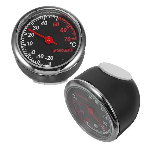 SHERCHPRY 2pcs Metal Car Thermometer for Interior Dashboard – Automotive Temperature Gauge for Vehicle Temperature Monitoring and Outdoor Use in Kuwait
