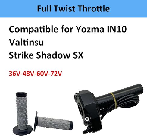 صمام خانق ملتوي متوافق مع Yozma IN10 Valtinsu Strike Shadow SX، مقبض خانق كهربائي للدراجة الترابية، مقبض خانق ملتوي كامل مع موصل ذكر 3 دبابيس in Kuwait