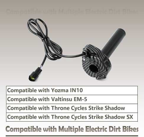 استبدال خنق الدراجة الترابية الكهربائية لـ Yozma IN10 لـ Valtinsu لـ Strike Shadow SX دراجة نارية مقبض خنق كامل مع موصل ذكر، محمل متدحرج ومجموعة كابل in Kuwait