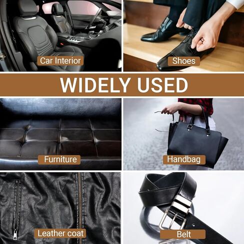 2026 Advanced Leather Repair Gel, Multifunctional Leather & Vinyl Repair Kit for Car Seats, Furniture, Couches & Jackets, Fast-Drying Repair Cream for Genuine/Faux Leather (2PCS,Black) in Kuwait