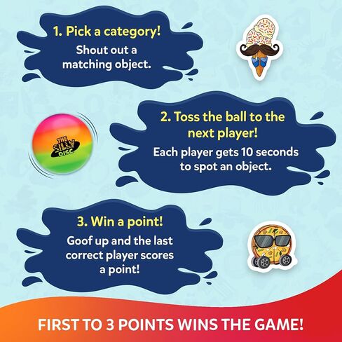 Skillmatics The Silly Disc - لعبة حفلة حمام السباحة للأطفال والمراهقين والبالغين، لعبة بقعة وصياح مضحكة، لعبة حمام السباحة، نشاط عائلي في الهواء الطلق، لعبة صيفية، هدية مرحة للأعمار من 8 و9 و10 سنوات فما فوق in Kuwait